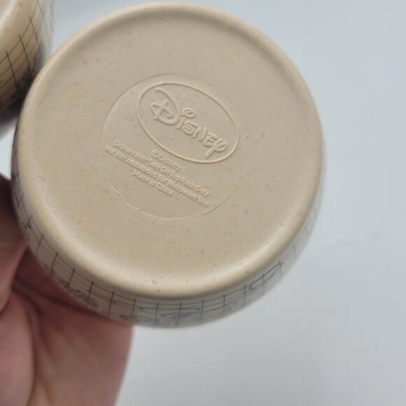 Lot of 2 Disney Sketchbook Bamboo Mickey Tidbit Bowls - Picture 7 of 7
